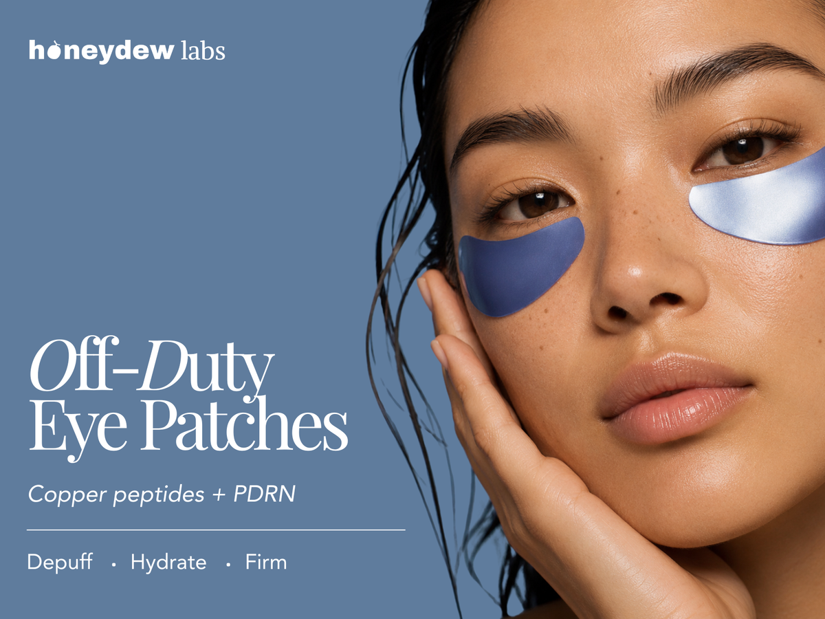 Girl with Honeydew Labs eye patches