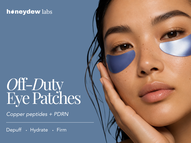 Girl with Honeydew Labs eye patches