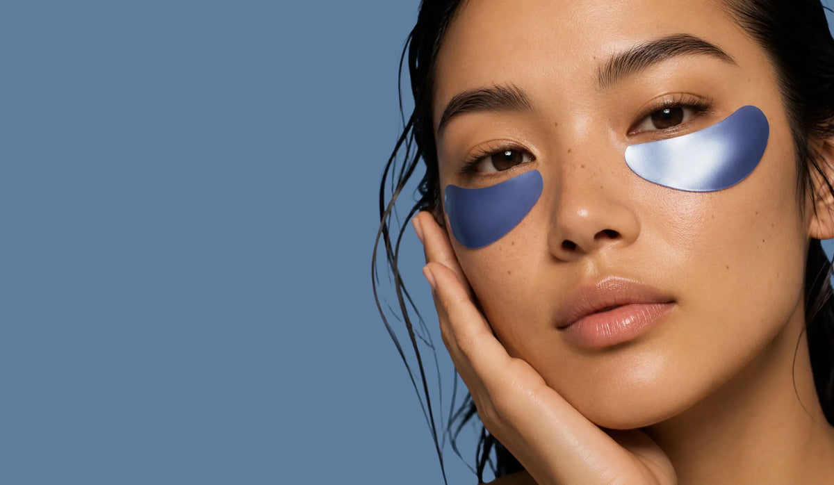 Girl with eye patches on
