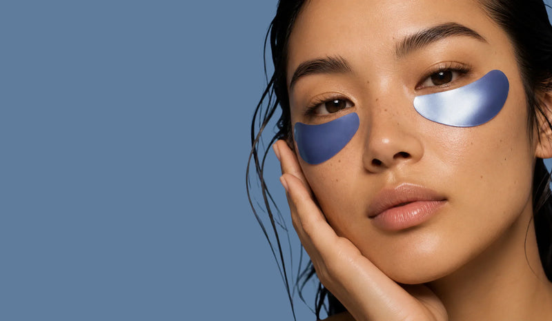 Girl with eye patches on