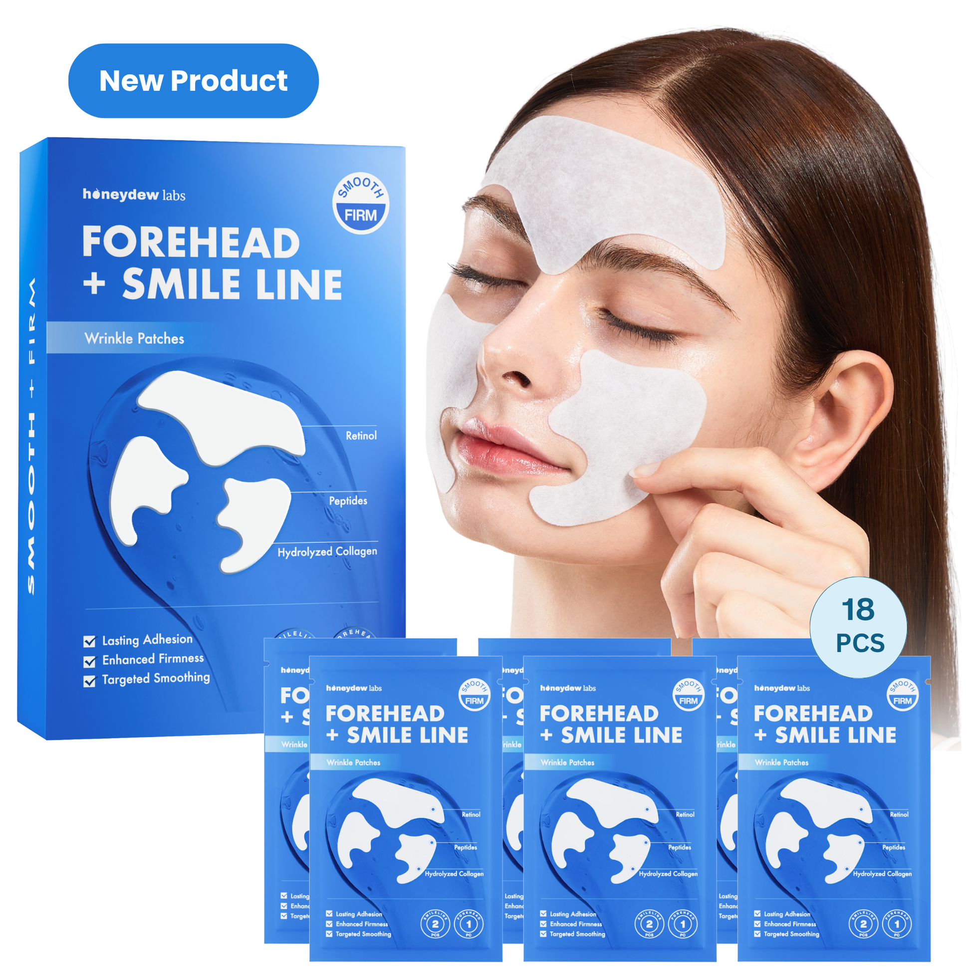 Forehead and Smile Line Wrinkle Patches
