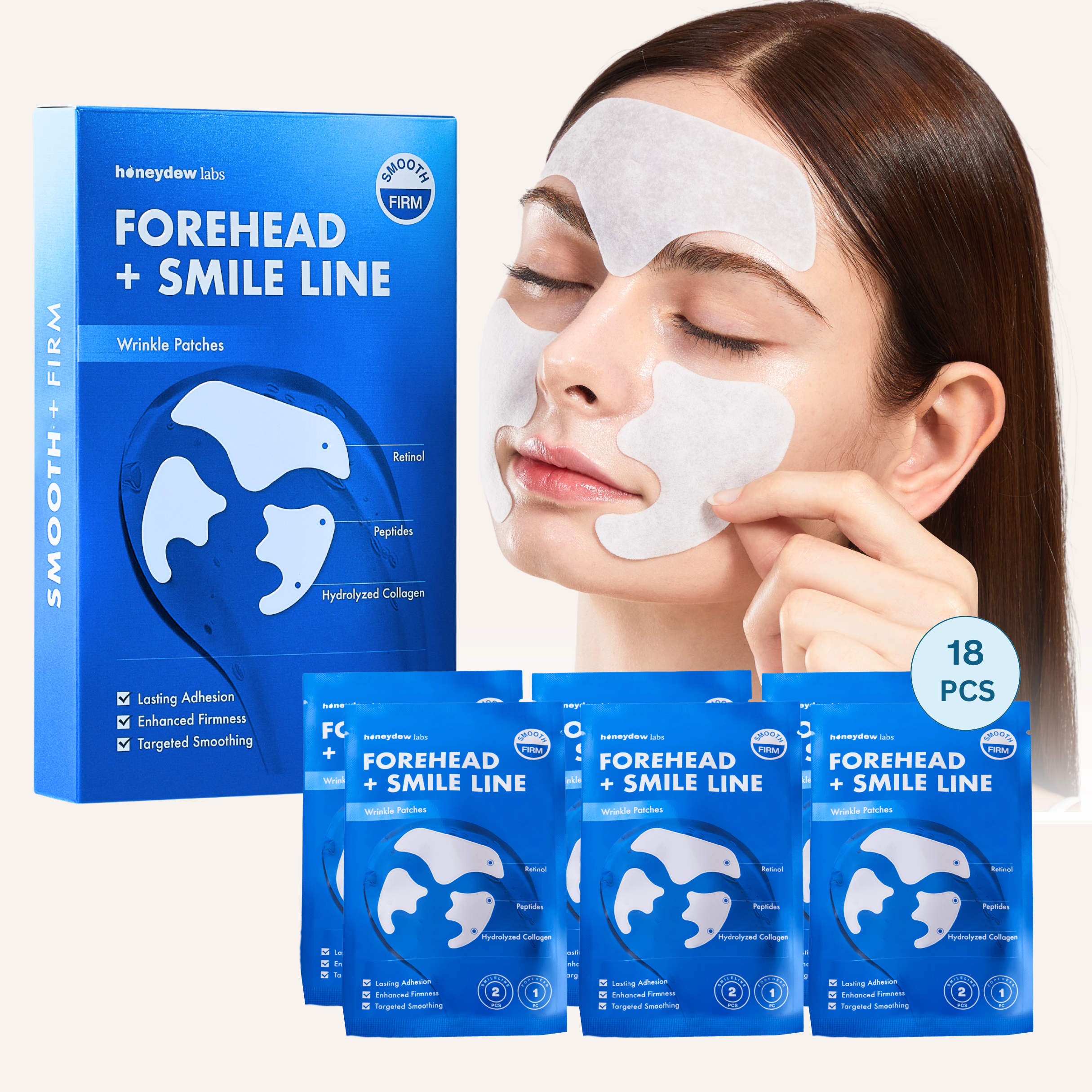 Forehead and Smile Line Wrinkle Patches