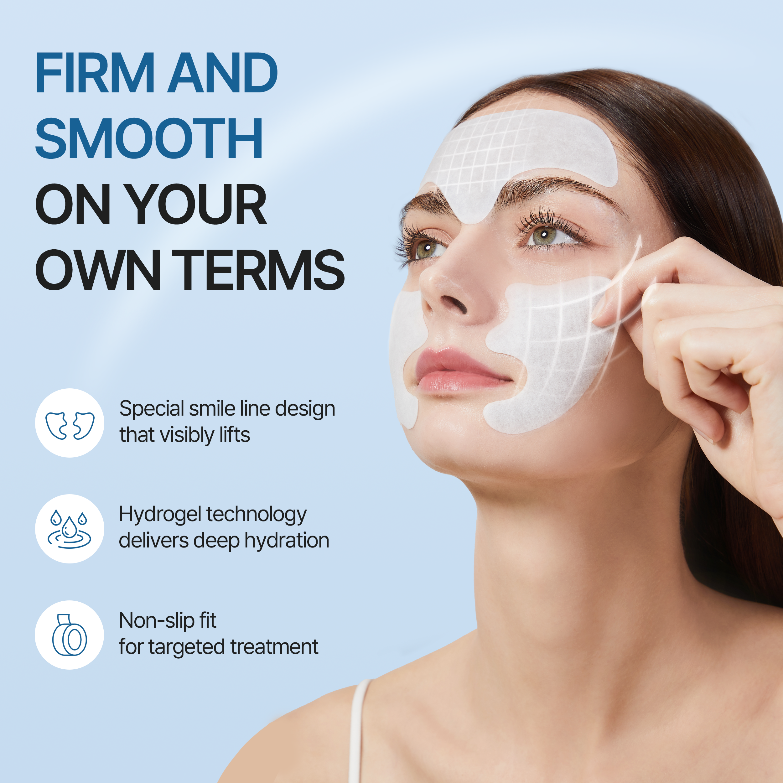 Forehead and Smile Line Wrinkle Patches