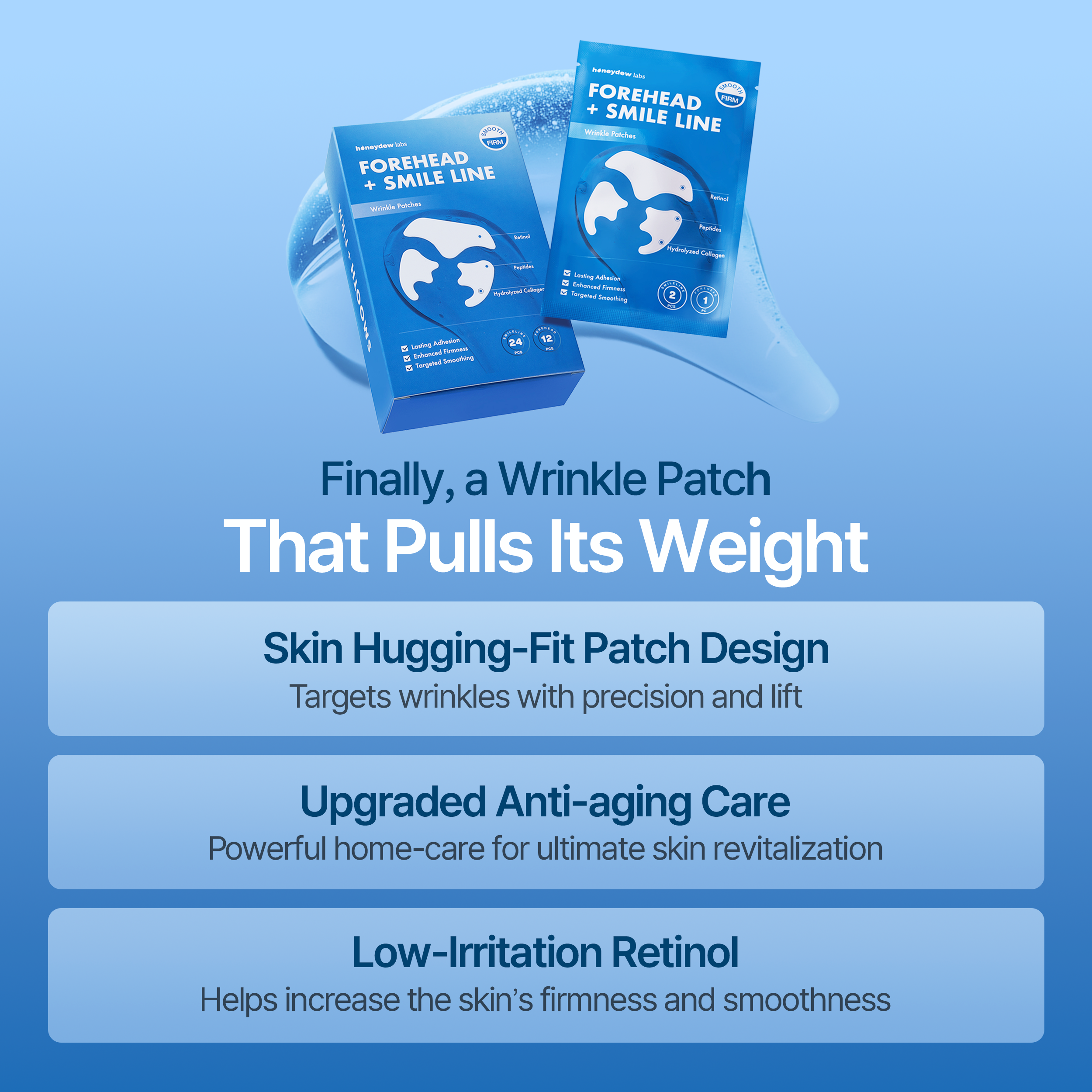 Forehead and Smile Line Wrinkle Patches