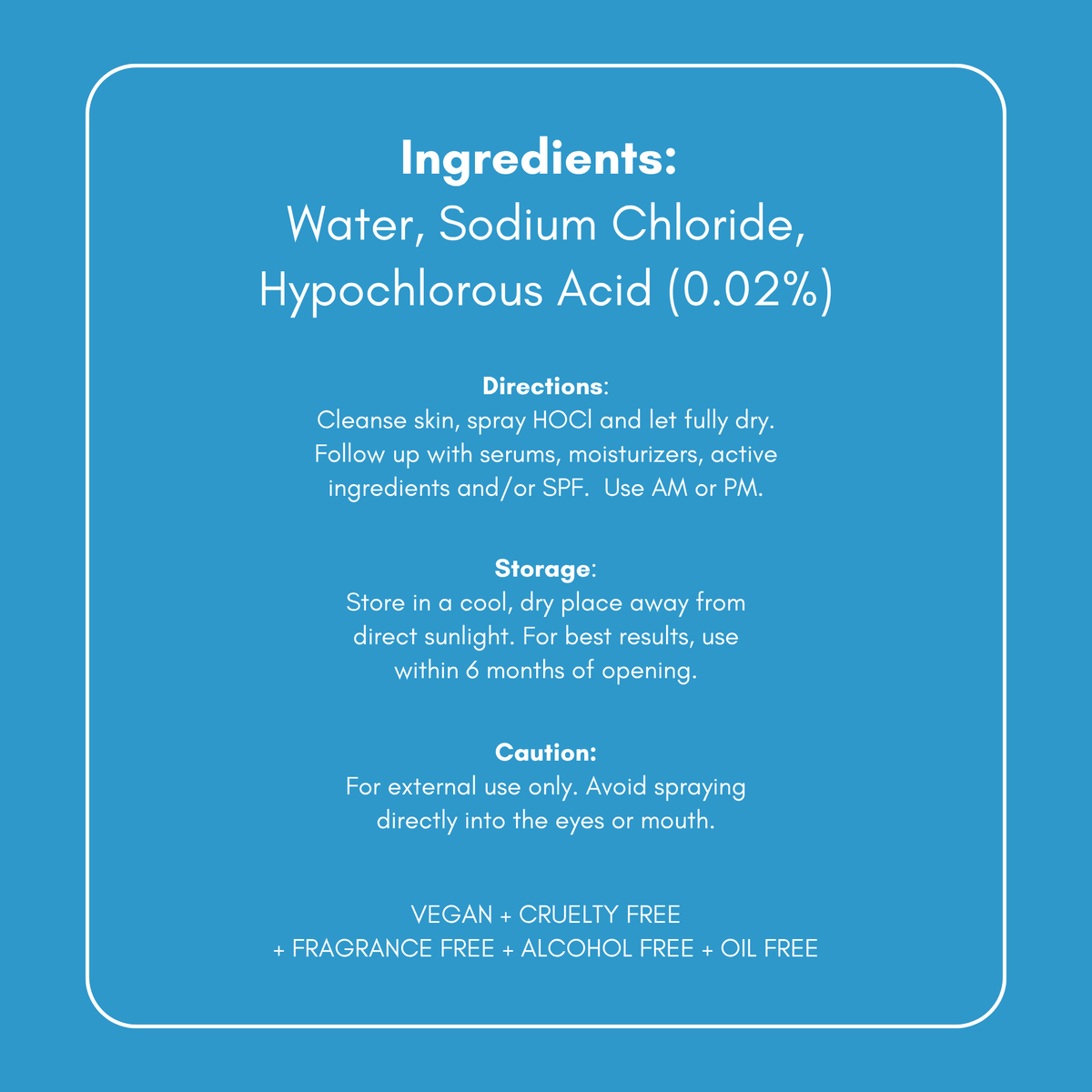 Hypochlorous Acid Spray - Cleanse & Soothe
